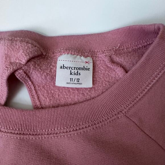 Abercrombie Kids Pink Open Back Sweatshirt Size 11/12 - Picture 3 of 4